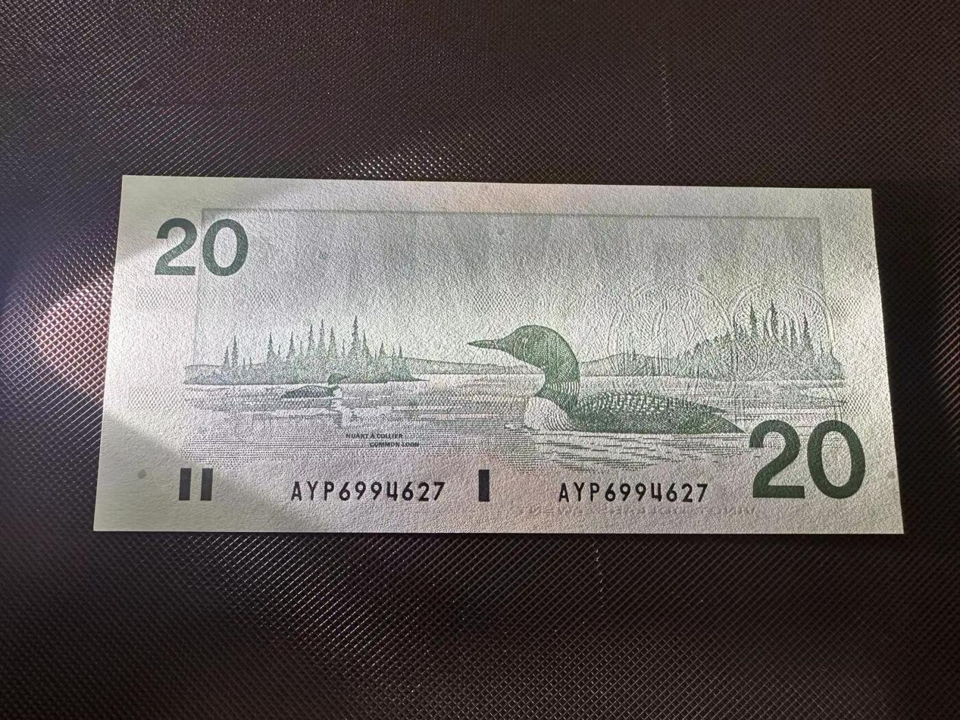 喜羊羊钱币收藏2025第8期(普品场) 加拿大1991年20加元 unc