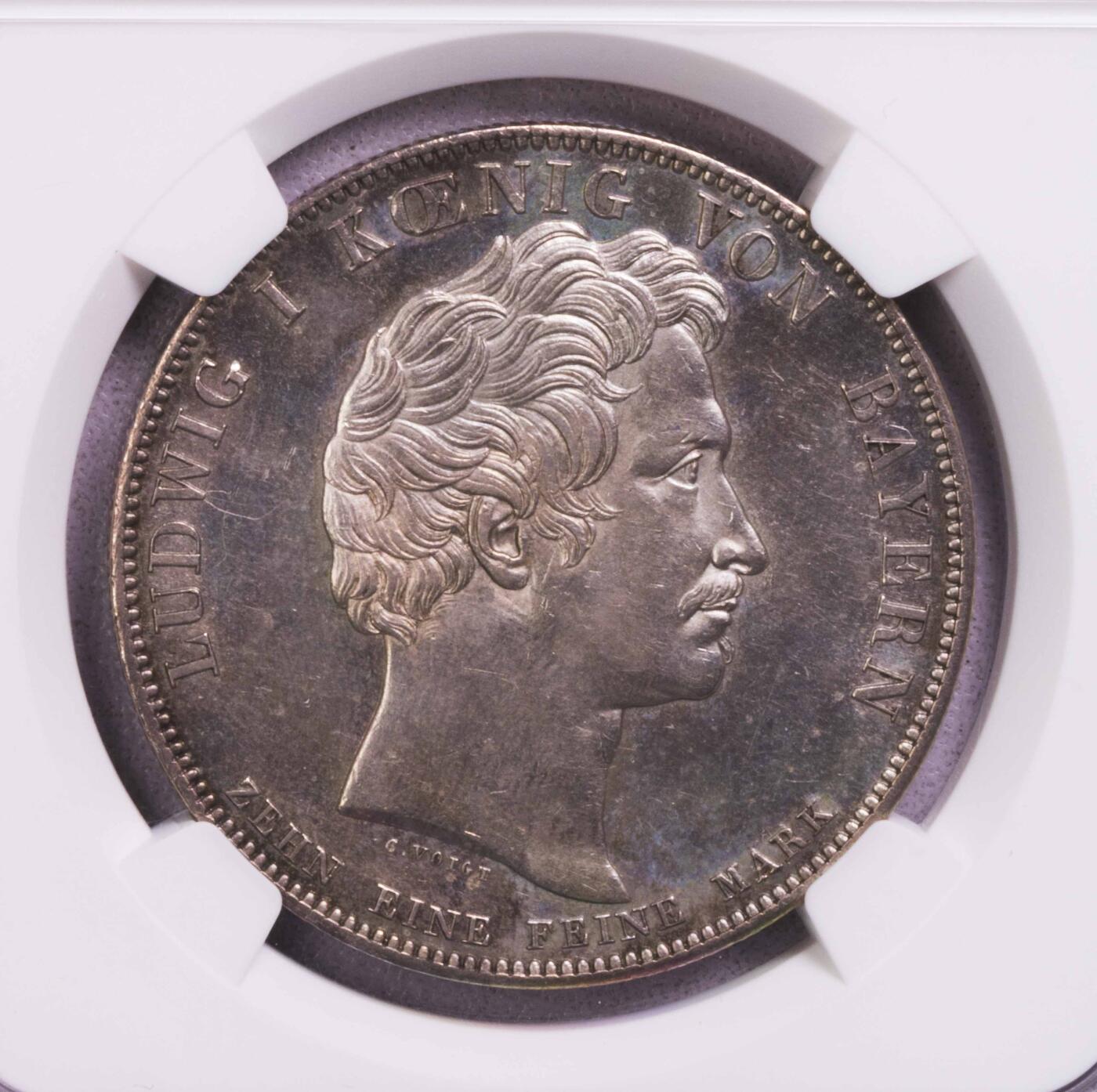NGC-MS61 1828德国路德维希-宪法纪念碑落成泰勒银币