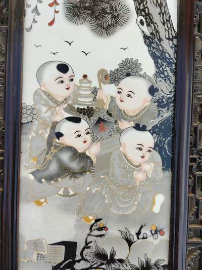 五六七十年代瓷板画四扇瓶，画工好，瓷好，完整漂亮，懂的来 - 五六七十年代瓷板画四扇瓶，画工好，瓷好，完整漂亮，懂的来