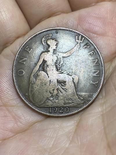 2025年第七十七场(总第一百零三场）外国好品散币(免佣金) - 英国🇬🇧1920年1便士(乔治五世第一版)
