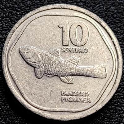 泉币菌-第75场-各国散币场 - 菲律宾10分铝币 1989年 虾虎鱼19mm 亚洲币