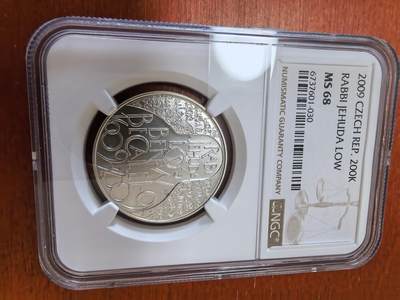 长老汇蛇年精选第三十五场拍卖 2009捷克拉比耶户达200克朗银币，NGC MS68，唯一亚军，更高1枚，11275枚