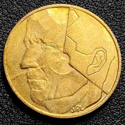 泉币菌-第77场-散币乐园场 1986年 比利时早期5法郎铜币 分裂的人格 