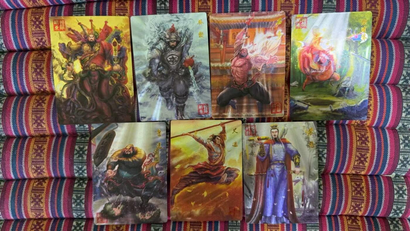 光影卡牌第19期，各家亲签，各家套卡，持续收拍品 权迎东签绘水浒粗闪带印章