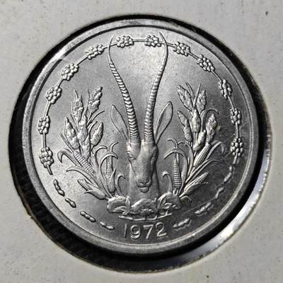 KK钱币收藏小铺 第318期 2月预留时间 周末发货 -  1972西非1法郎 好品