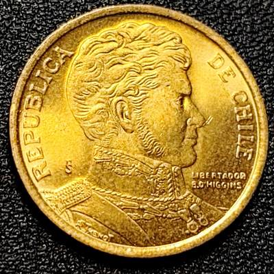 泉币菌-第78场-各国散币场 - 铜光美品 智利2006年10比索青铜币 独立战争领袖奥希金斯 21MM