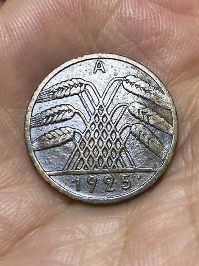 2025年第七十八场(总第一百零四场）外国好品散币(免佣金) - 德意志魏玛共和国1925年10芬尼(A标，柏林造)