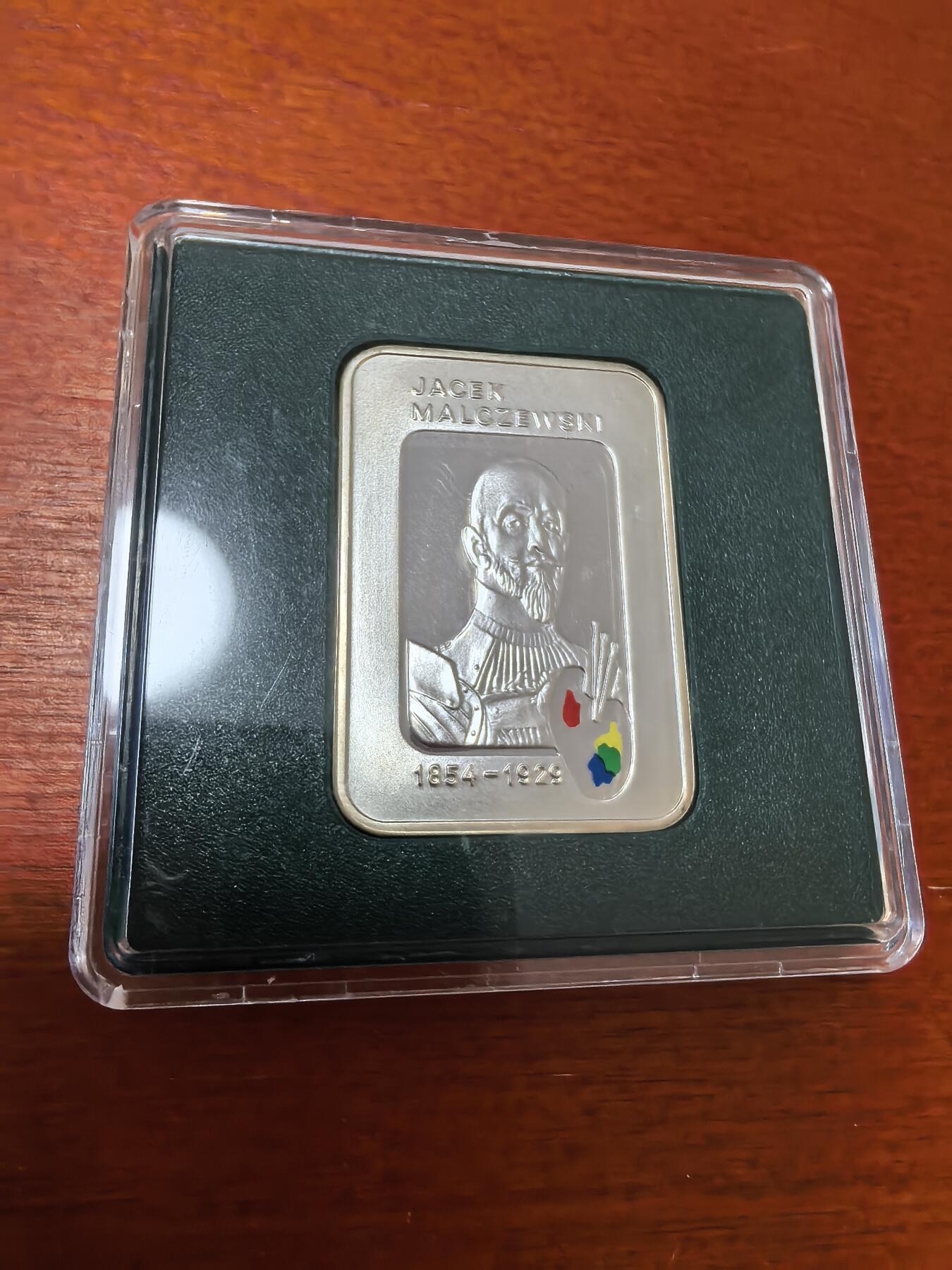 长老汇蛇年精选第三十五场拍卖 2003波兰画家雅克·马尔切夫斯基20兹罗提局部彩色精制银币，28.28克925银，原厂盒