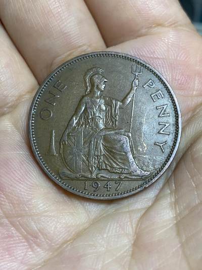 2025年第七十八场(总第一百零四场）外国好品散币(免佣金) - 英国🇬🇧1947年1便士(乔治六世第一版，印度皇帝版)