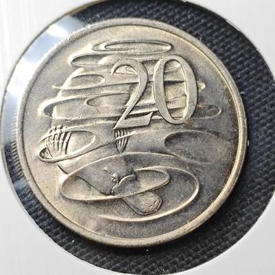 KK钱币收藏小铺 第317期 2月预留时间 周末发货 -  1979澳大利亚20分 好品
