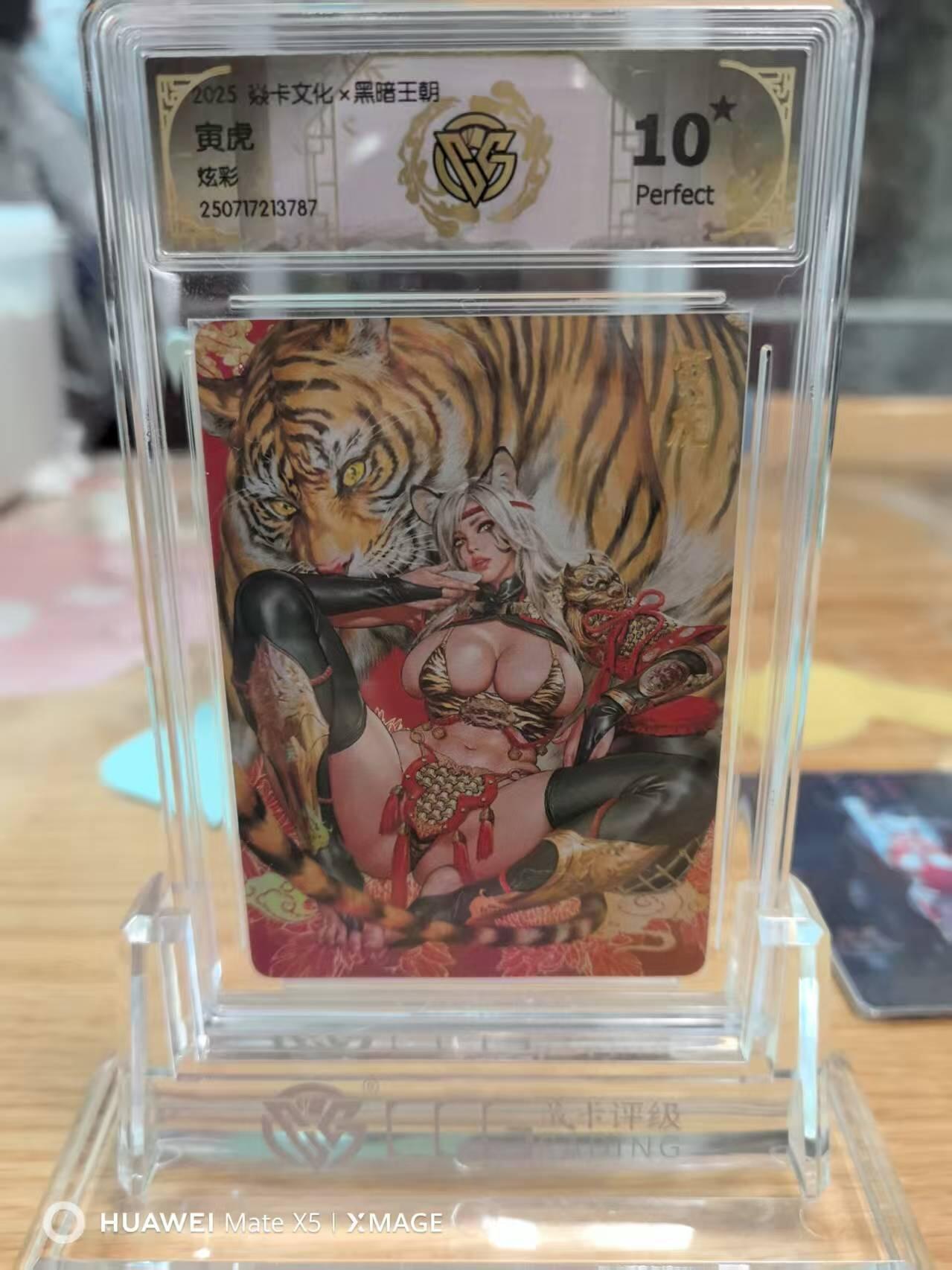 光影卡牌第19期，各家亲签，各家套卡，持续收拍品 焱卡文化黑暗王朝寅虎炫彩10星