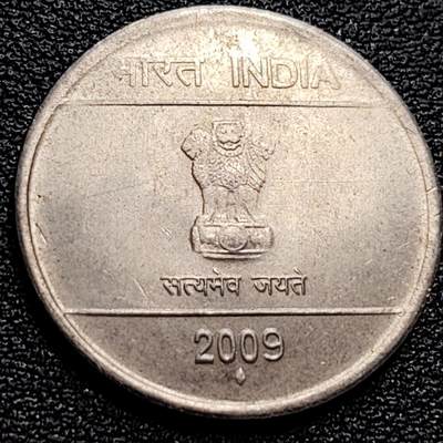 泉币菌-第77场-散币乐园场 原光极美 印度1卢比硬币  人气比耶币 阿育王狮子座 25mm