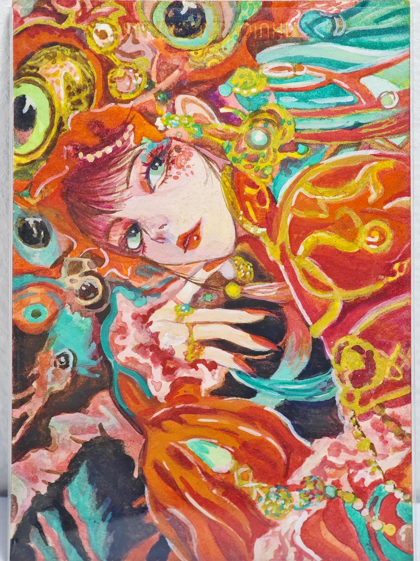 白泽拍卖卡牌手绘专场第22期中福卡展专场(离离暑云散，袅袅凉风起)