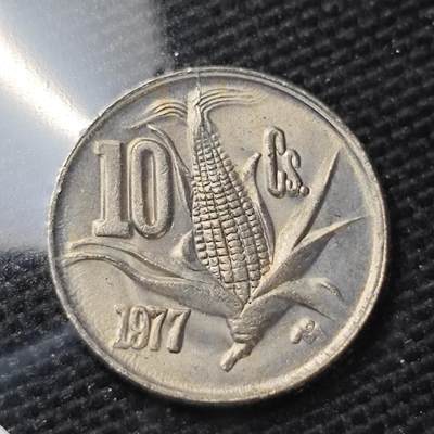 KK钱币收藏小铺 第317期 2月预留时间 周末发货 -  1977墨西哥10分 玉米 立体深打