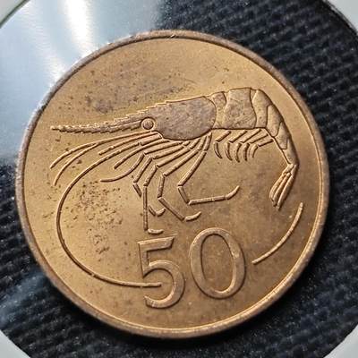 KK钱币收藏小铺 第317期 2月预留时间 周末发货 -  冰岛50奥拉铜币 好品 虾