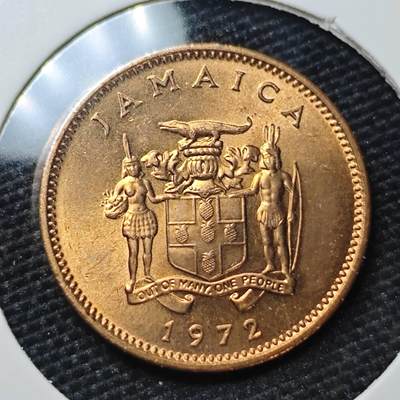 KK钱币收藏小铺 第317期 2月预留时间 周末发货 -  1972牙买加1分铜币 好品