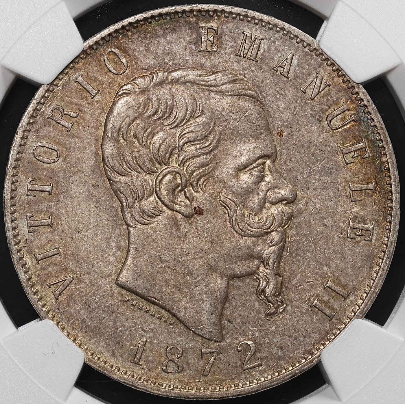 修遠堂世界钱币第八十期 NGC MS61 1872年意大利5里拉大银币