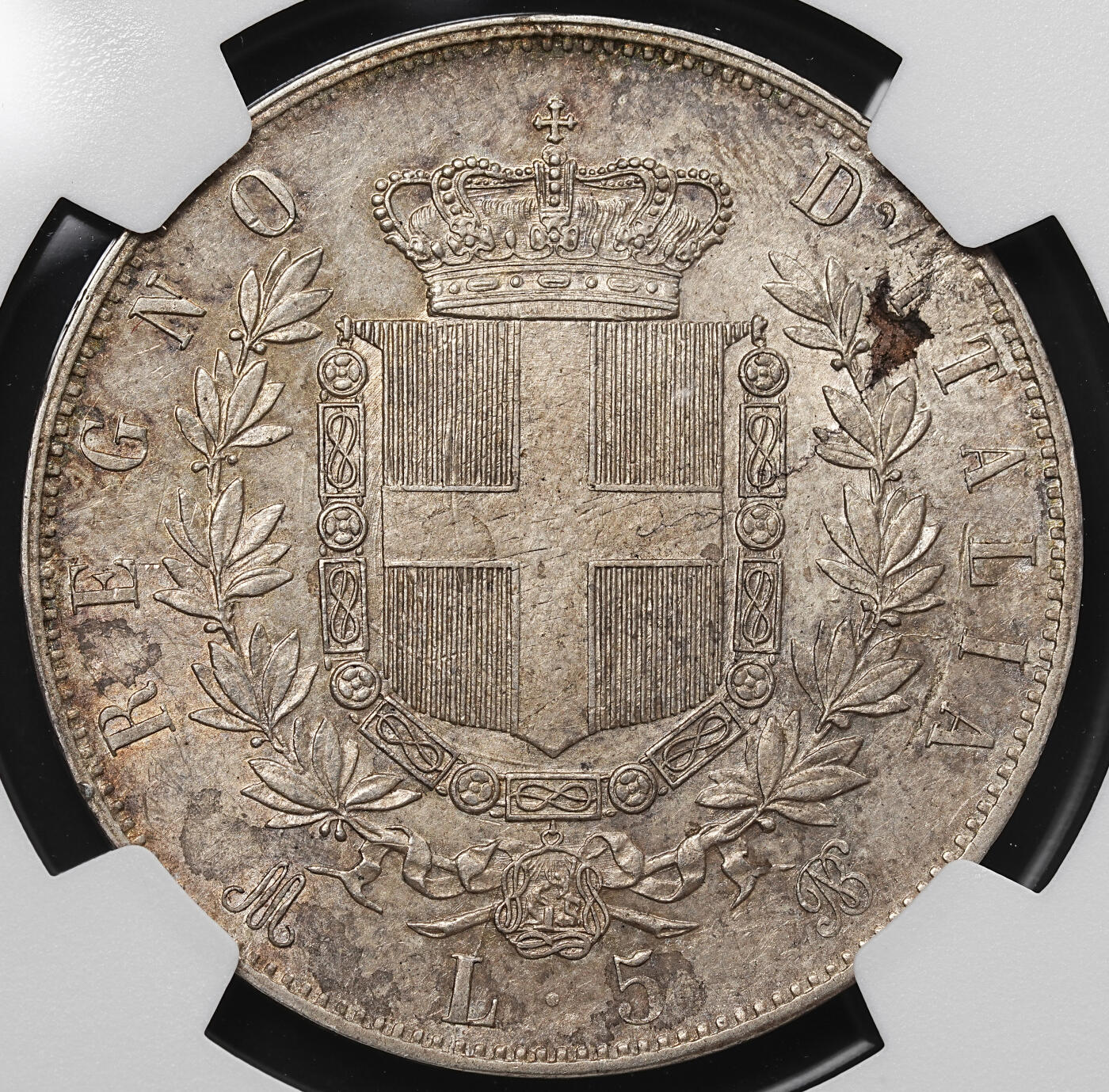 修遠堂世界钱币第八十期 NGC MS62 1875年意大利5里拉大银币