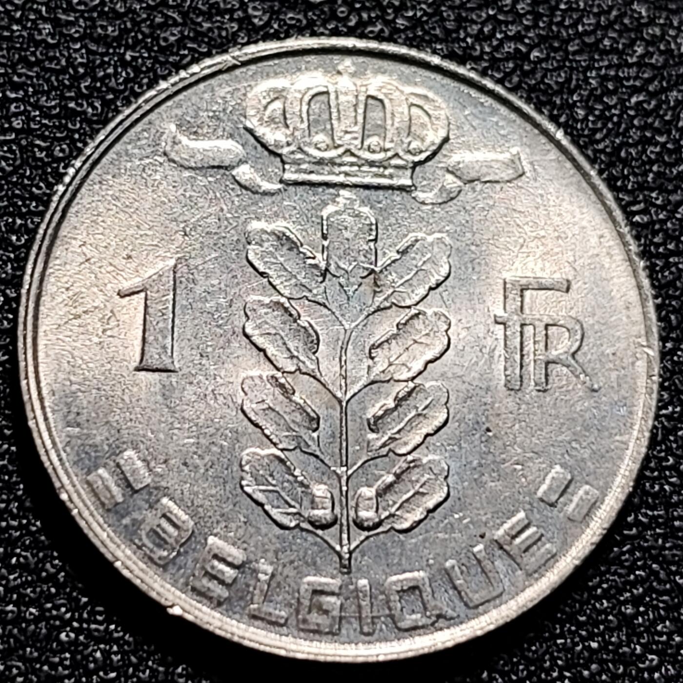 泉币菌-第74场-散币乐园 原光UNC 比利时1978年5法郎铜镍币（佛兰芒文版BELGIË），谷物女神