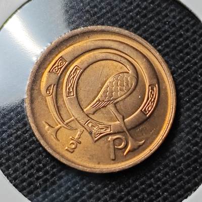KK钱币收藏小铺 第317期 2月预留时间 周末发货 -  爱尔兰1/2便士铜币 好品