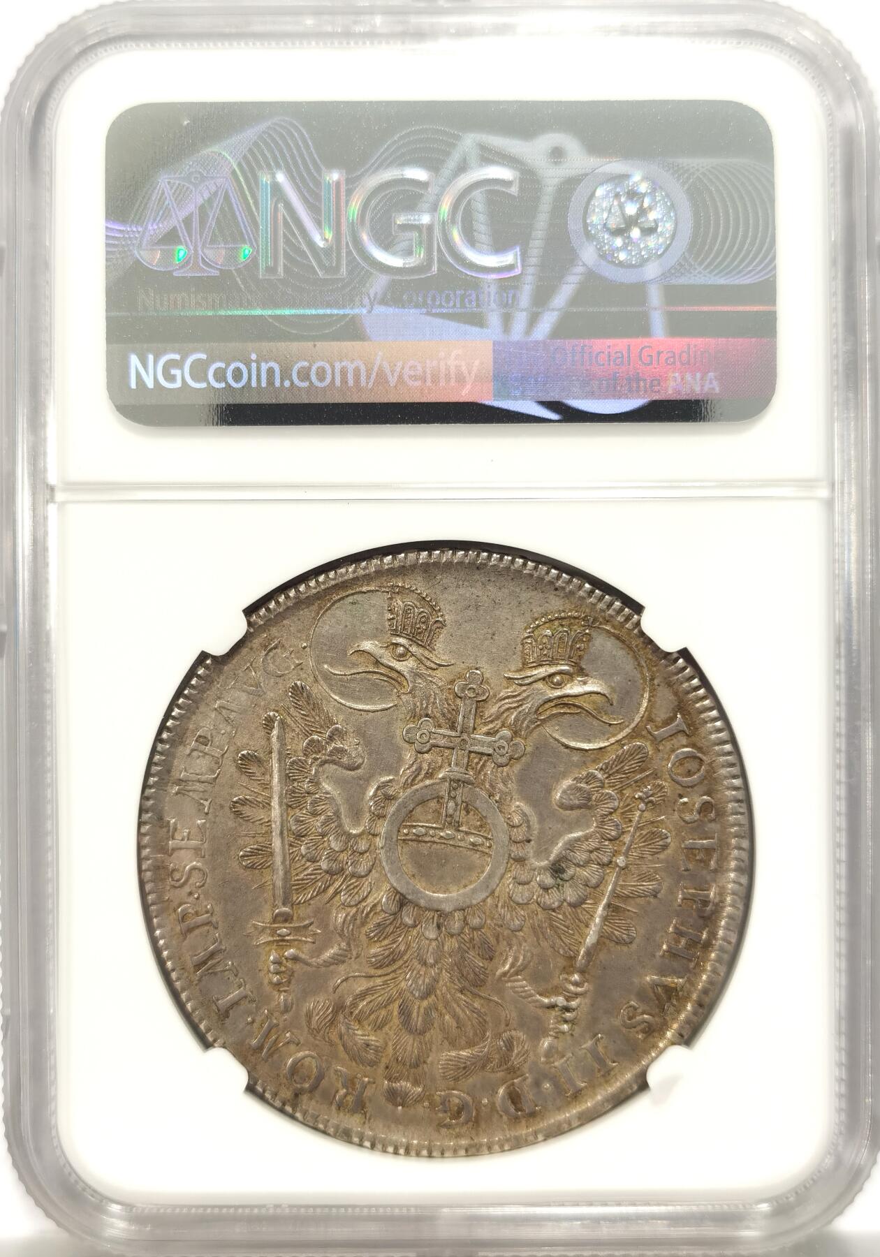 博洋堂世界钱币拍卖第134期（全场包邮） NGC AU 德国纽伦堡1768年城市景观大泰勒银币