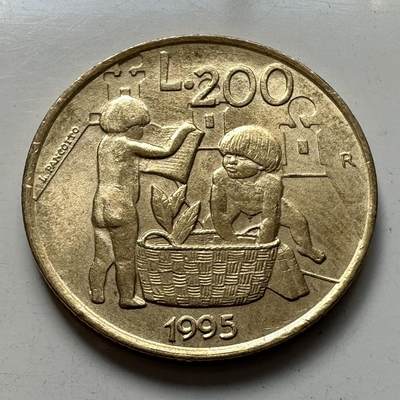 🌹外币初藏🌹🐯2025年第86场  每周二四六晚8️⃣点 接代拍 - 圣马力诺1995年200里拉