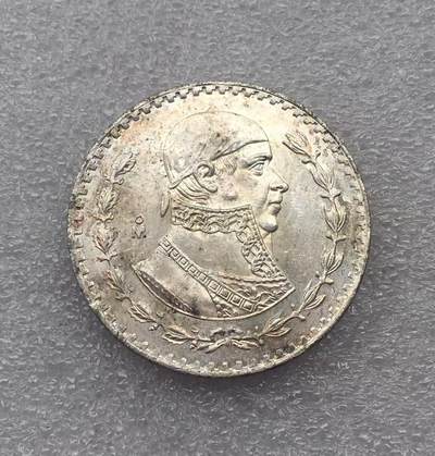 世界钱币专场拍卖 - 原光品1965年墨西哥鹰洋1比索 16.6克