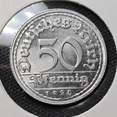 KK钱币收藏小铺 第317期 2月预留时间 周末发货 - 1920德国50芬尼 拆卷品 