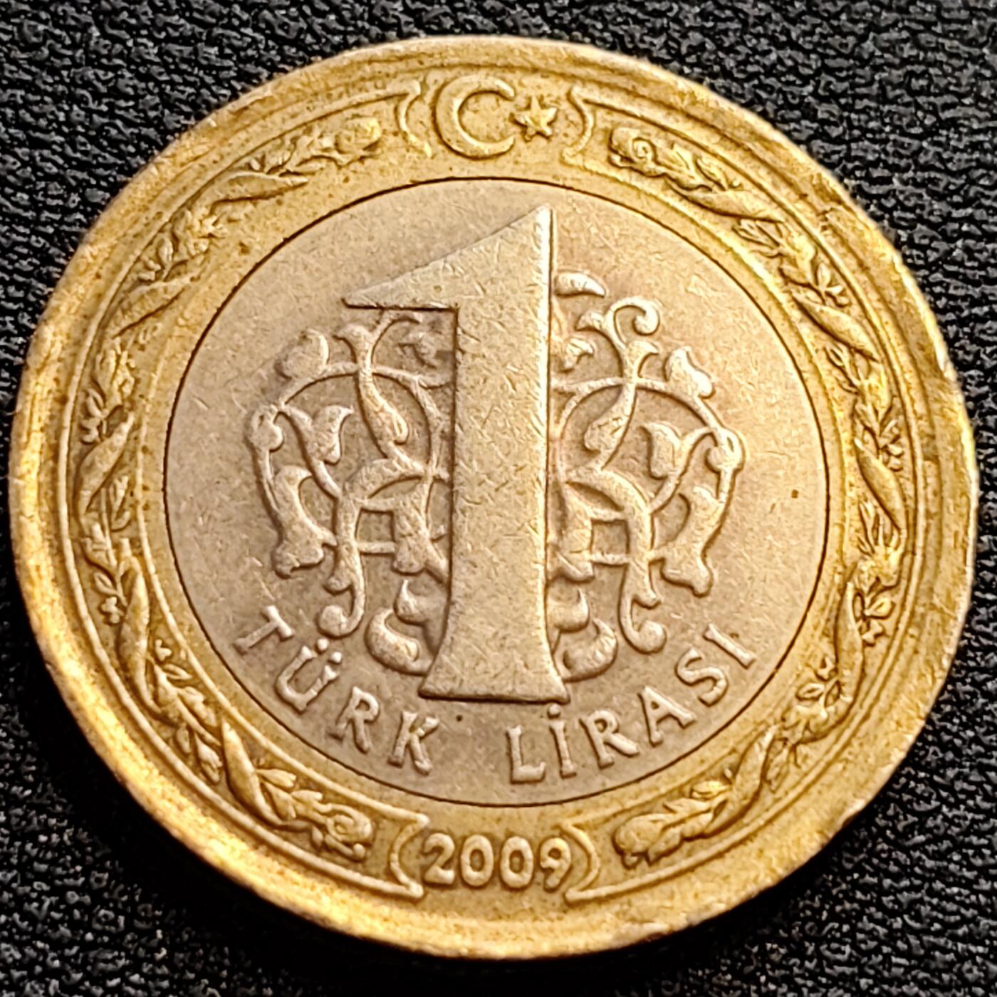 泉币菌-第75场-各国散币场 土耳其1里拉双色币 凯末尔总统 26mm