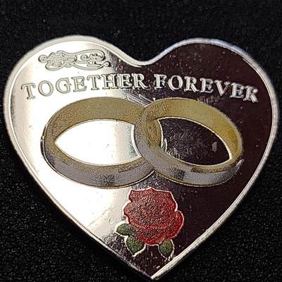 泉币菌-第78场-各国散币场 - 彩色纪念章 戒指💍 玫瑰 厚2mm 尺寸如图 纪念品