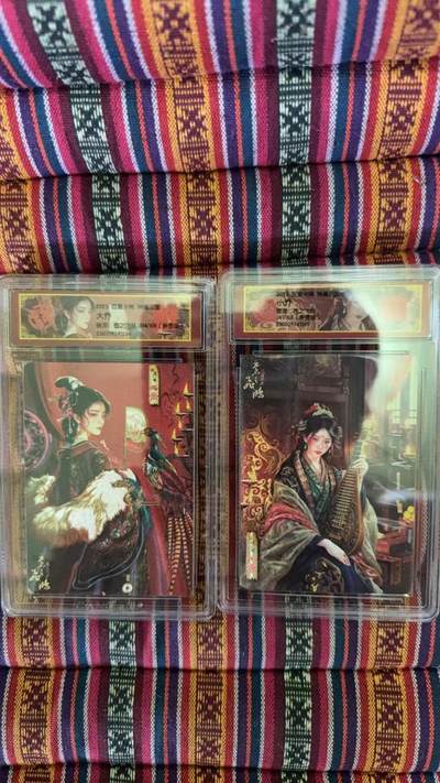 光影卡牌第19期，各家亲签，各家套卡，持续收拍品 - （亲签）百里神魔三国，飞鸿亲签大小乔，评级卡一对限编