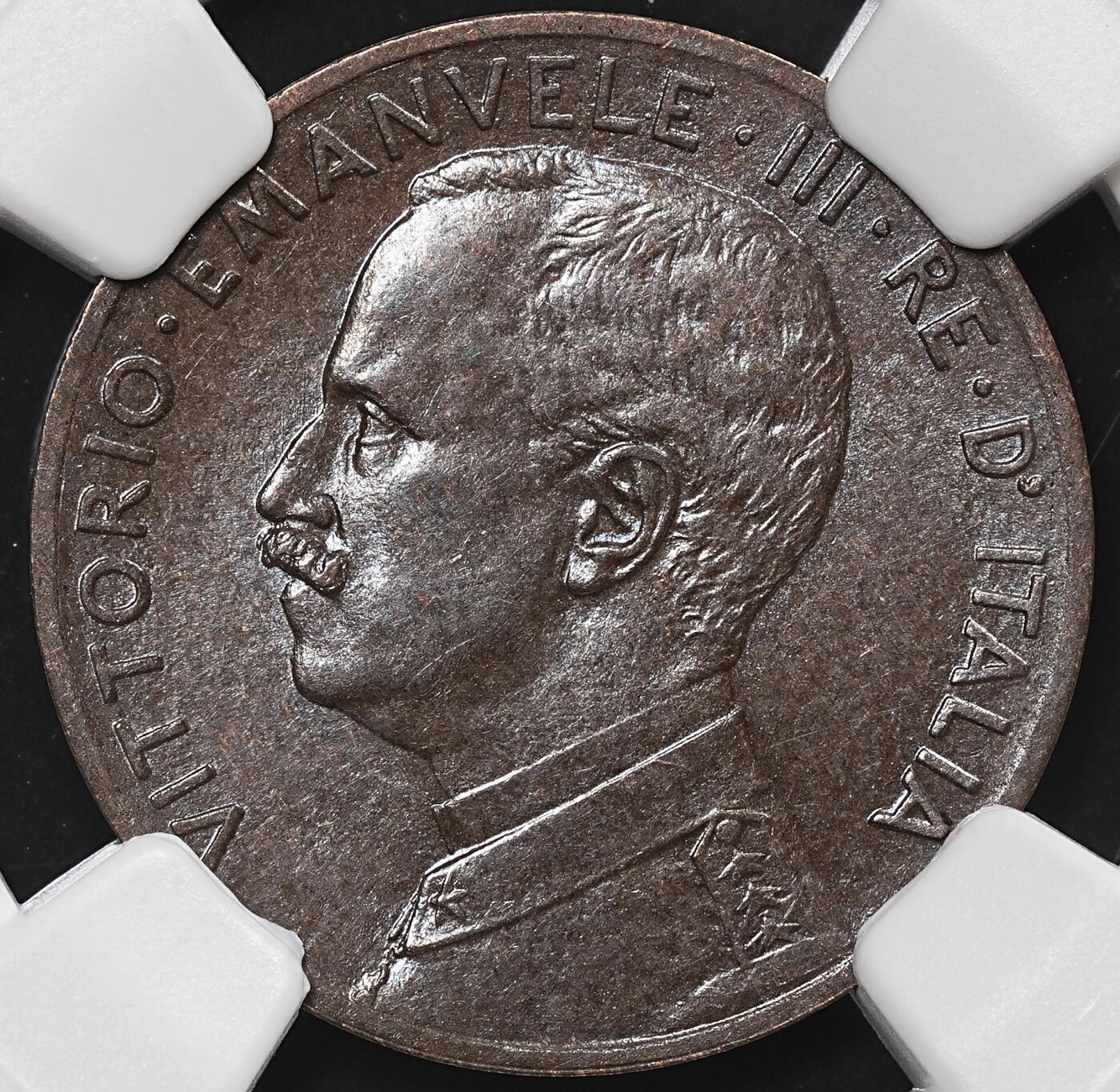 修遠堂世界钱币第八十期 NGC MS62BN 1908年意大利2分铜币 稀少特年