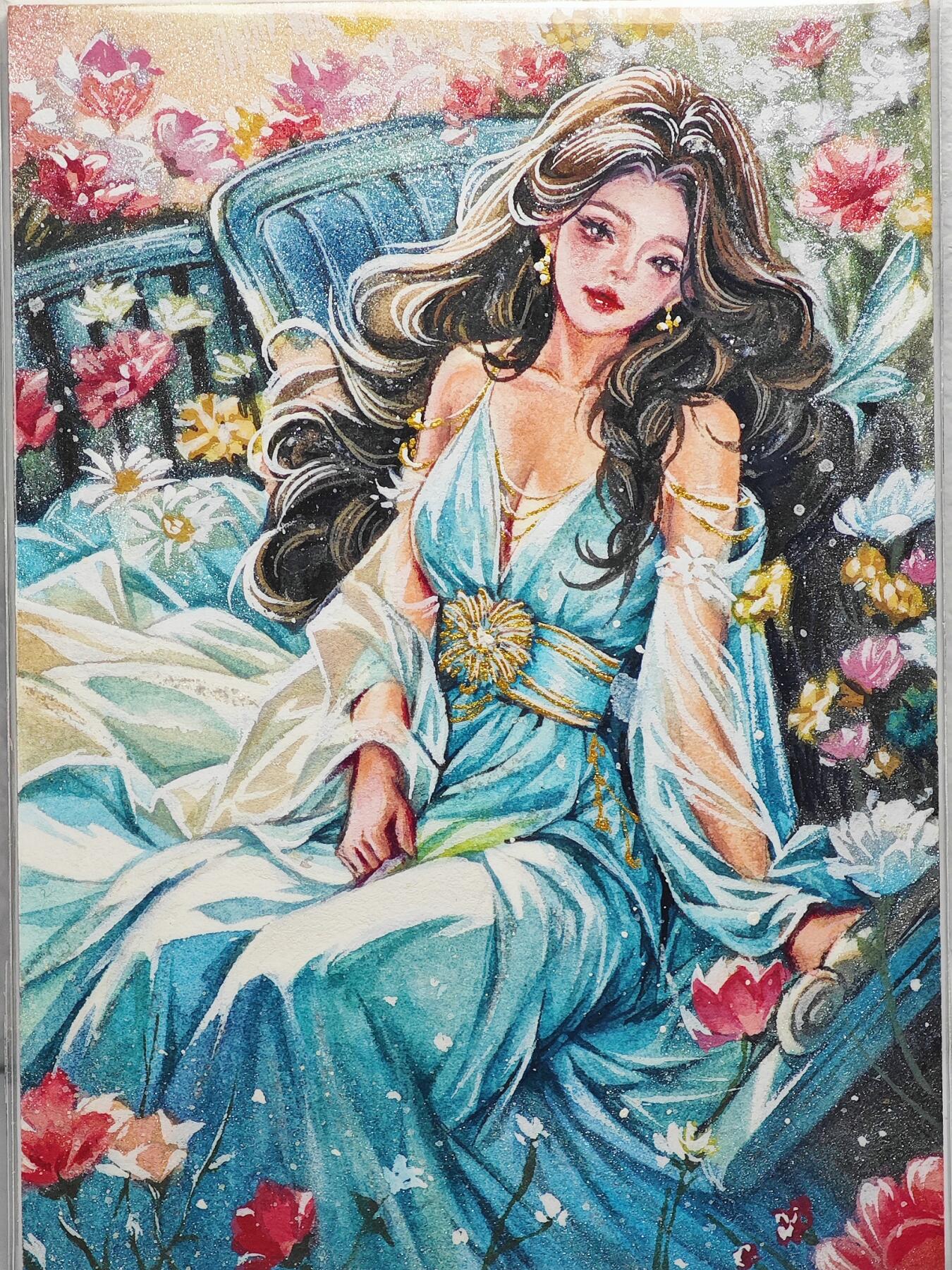 白泽拍卖卡牌手绘专场第22期中福卡展专场(离离暑云散，袅袅凉风起)