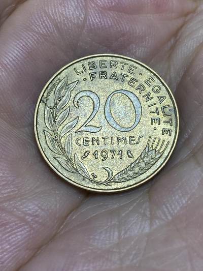 2025年第七十八场(总第一百零四场）外国好品散币(免佣金) - 法国🇫🇷1971年20分(猫头鹰标)
