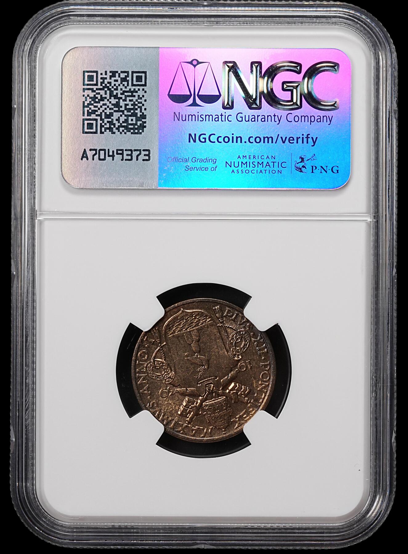 修遠堂世界钱币第八十期 NGC MS65 1939年梵蒂冈10分铜币