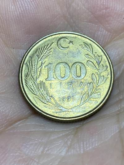 2025年第七十八场(总第一百零四场）外国好品散币(免佣金) - 土耳其🇹🇷1991年100里拉(建国后第七套流通硬币)