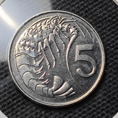 KK钱币收藏小铺 第317期 2月预留时间 周末发货 -  开曼群岛 5分龙虾