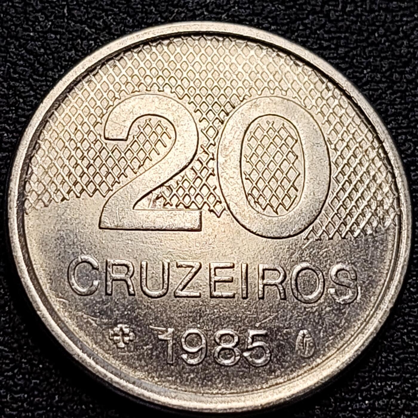 泉币菌-第75场-各国散币场 巴西1985年20克鲁塞不锈钢币 罗圣弗朗西斯科 德阿西斯教堂 26mm 