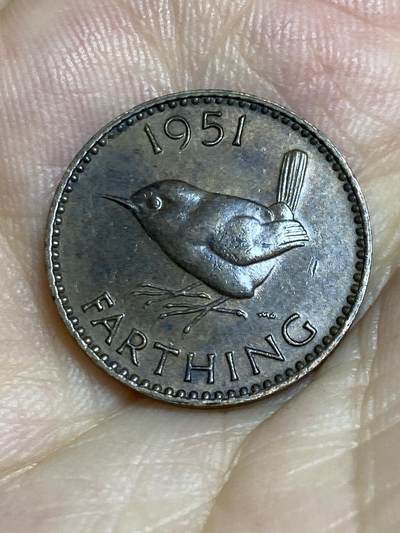 2025年第七十八场(总第一百零四场）外国好品散币(免佣金) - 英国🇬🇧1951年1法新(乔治六世第二版，首发年)