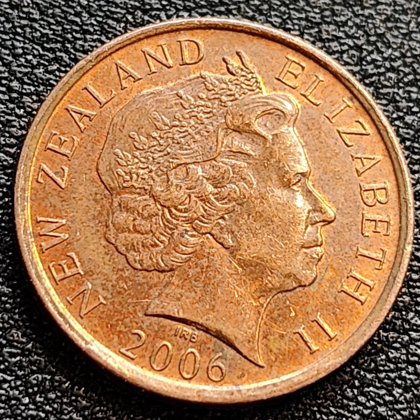 泉币菌-第76场-各国散币场 毛利人的面具 新西兰10分硬币 直径20.3mm