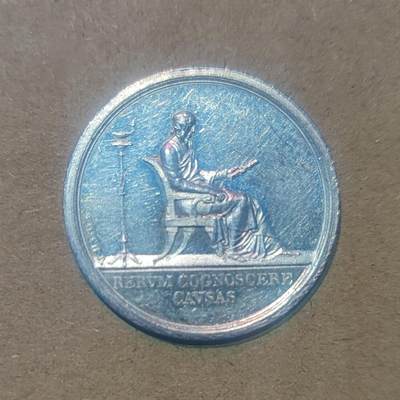08月08日 🌏地球币章 - 珍品： 1807年 德国 巴伐利亚科学院 马克西米利安·约瑟夫一世银质奖章 约27.6mm  7.3g