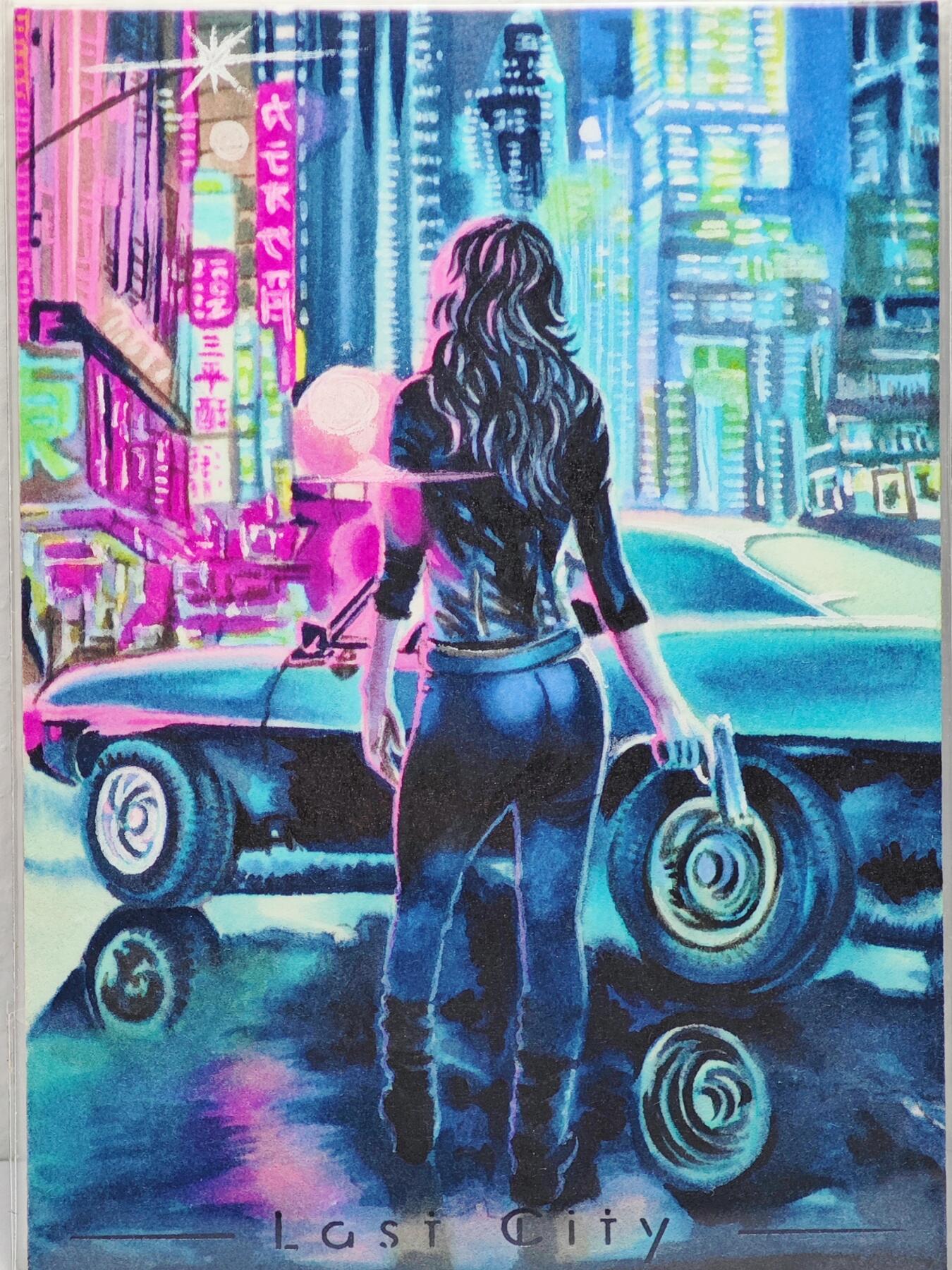 白泽拍卖卡牌手绘专场第22期中福卡展专场(离离暑云散，袅袅凉风起)