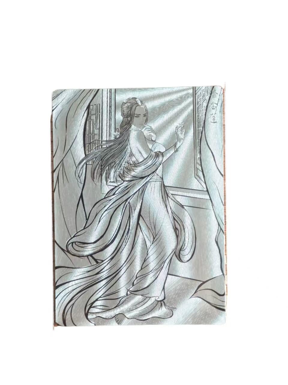 光影卡牌第19期，各家亲签，各家套卡，持续收拍品 齐卡文化张建东水浒，潘金莲线稿粗闪，限编078/099