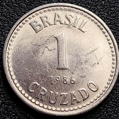泉币菌-第75场-各国散币场 - 1986年 巴西1克鲁塞罗 硬币