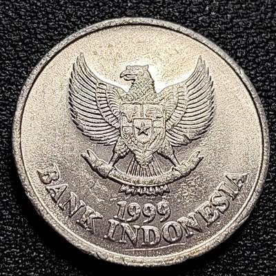 泉币菌-第77场-散币乐园场 印度尼西亚100卢比铝币 凤头鹦鹉 23mm