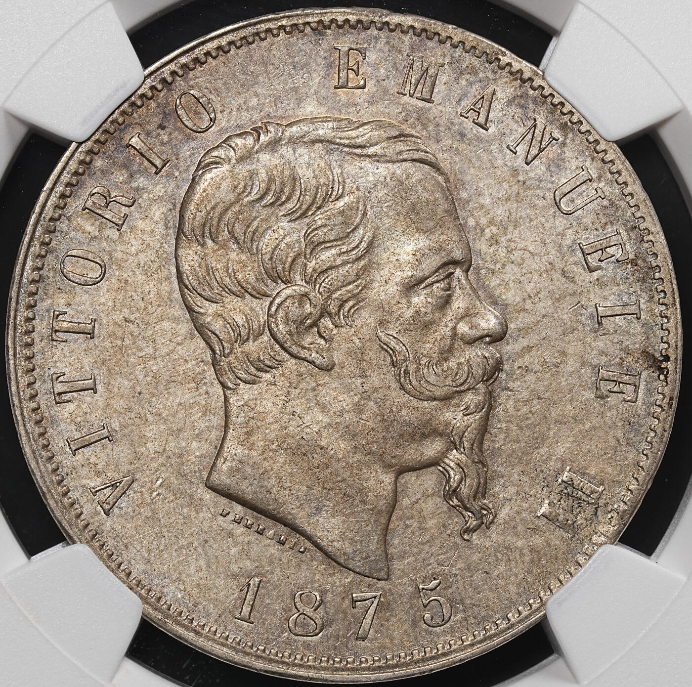 修遠堂世界钱币第八十期 NGC MS62 1875年意大利5里拉大银币