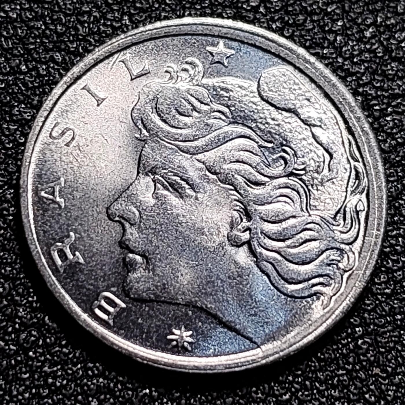 泉币菌-第74场-散币乐园 原光 1969年 巴西2克鲁塞罗 19mm不锈钢币
