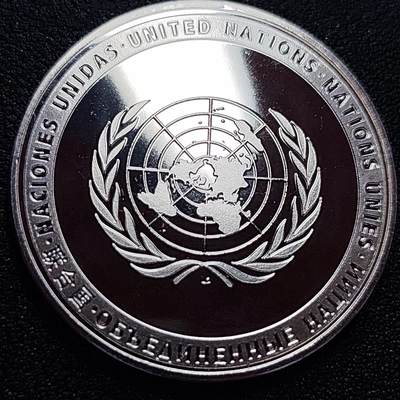 泉币菌-第77场-散币乐园场 纪念章 联合国 和平鸽🕊 40×3.1mm 纪念品