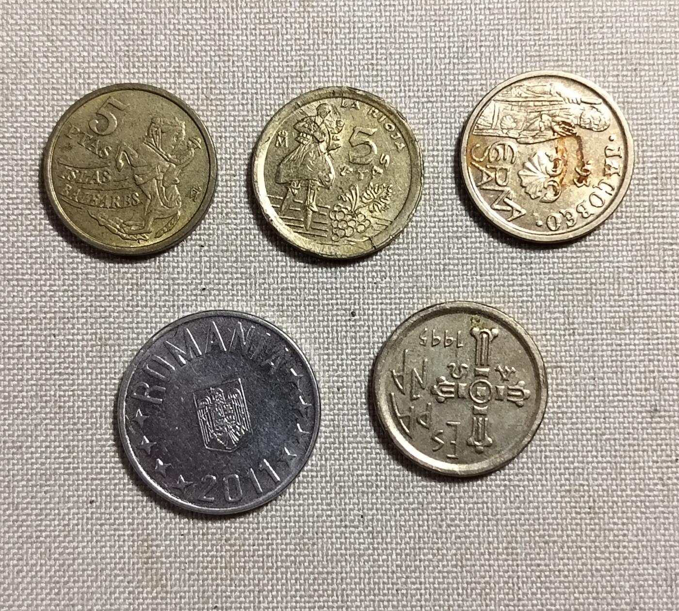 外国流通硬币5枚一组