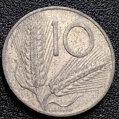 泉币菌-第78场-各国散币场 - 1953年 意大利10里拉铝币 麦穗古犁 23.2mm
